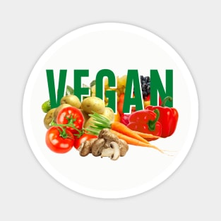 VEGAN Veggies, Some Fruit ,and Some Mushrooms Too! Magnet